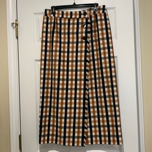 Plaid wrap around skirt